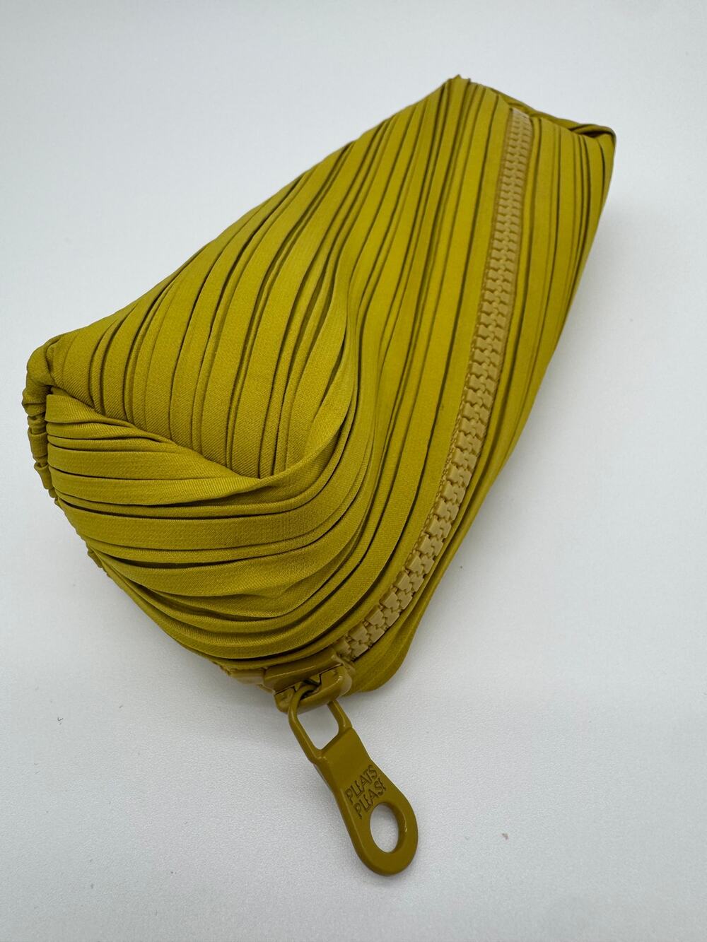 Pleats Please Issey Miyake Pleated Small Chartreuse Yellow Zip